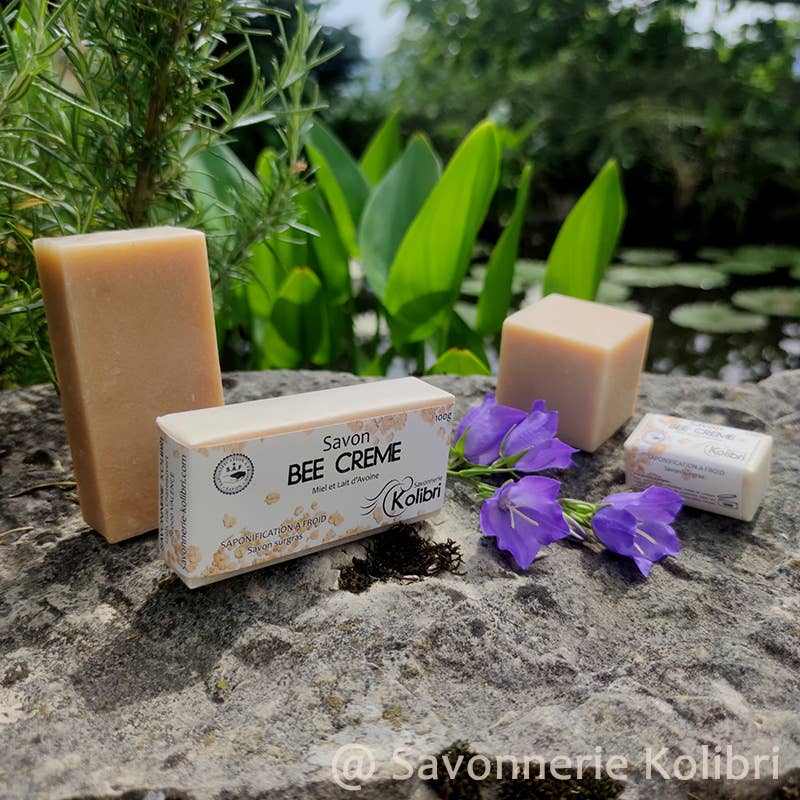 Savonnerie Kolibri - Wholesale Bar Soap - Bee Creme Soap 25g (Guest) - Honey and Oat Milk2