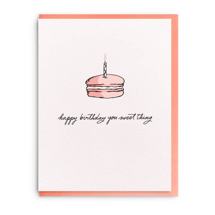 Sweet Thing - Letterpress Birthday Greeting Card for wholesale by Dahlia Press