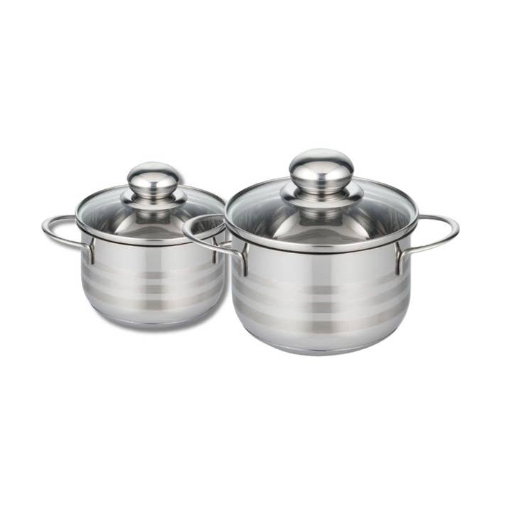 Set of 2 stainless steel pots 16 and 20 cm without PFAS Elo Brillant for wholesale by Zenker