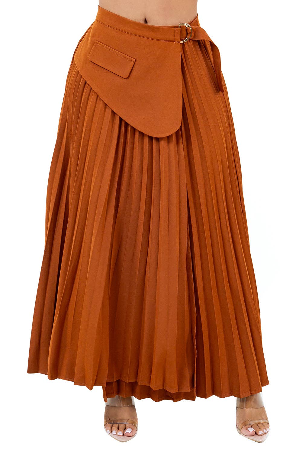 Brown WOMEN FASHION LONG MAXI SKIRTS for wholesale on Faire2