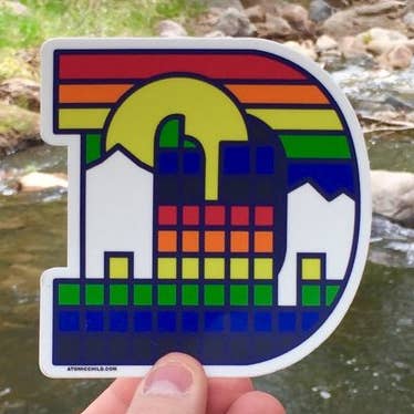 Autocollant Denver Nuggets D pour la vente par Atomicchild