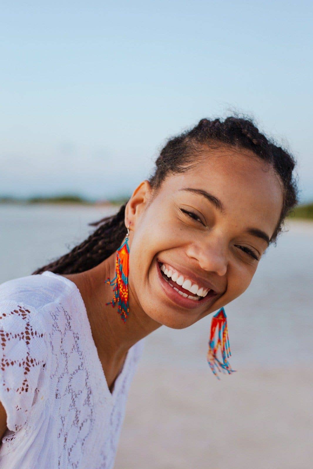 Mother Sierra – wholesale Tassel earrings – Parrot Tail -Beaded Earrings in Colorful Festival Design2