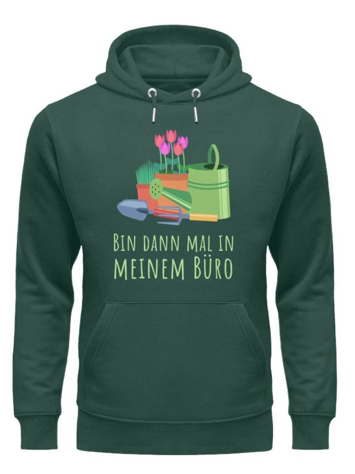 På mit kontor - premium økologisk hættetrøje for engroshandel hos GARTENFAN