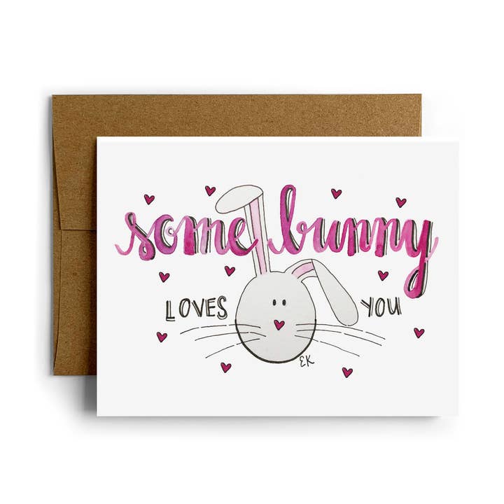 Carte d'amour lapin pour la vente par Eileen Graphics