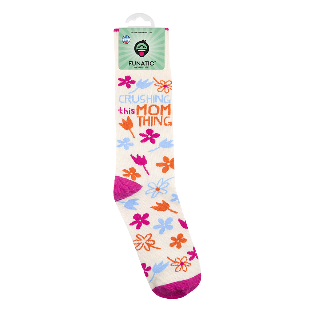 Funatic - About Face Designs - Nice Enough Merch Co - Wholesale Socks - Women's - Crushing This Mom Thing Socks| Gift | Funny | Funatic5