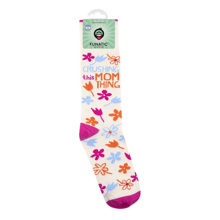 Funatic - About Face Designs - Nice Enough Merch Co - Wholesale Socks – Women's - Crushing This Mom Thing Socks| Gift | Funny | Funatic5