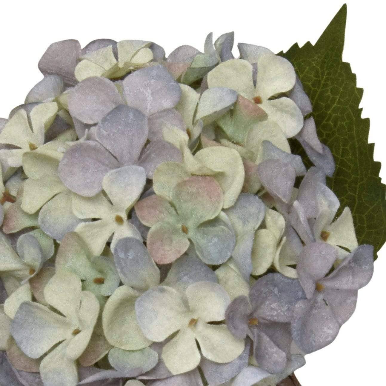Candlelight Products Ltd – wholesale Artificial flowers – Artificial Hydrangea Two Tone Green and Blue Faux Stem 46cm1