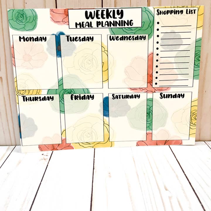Weekly Meal Prep Notepad for wholesale by MommaLovesBest