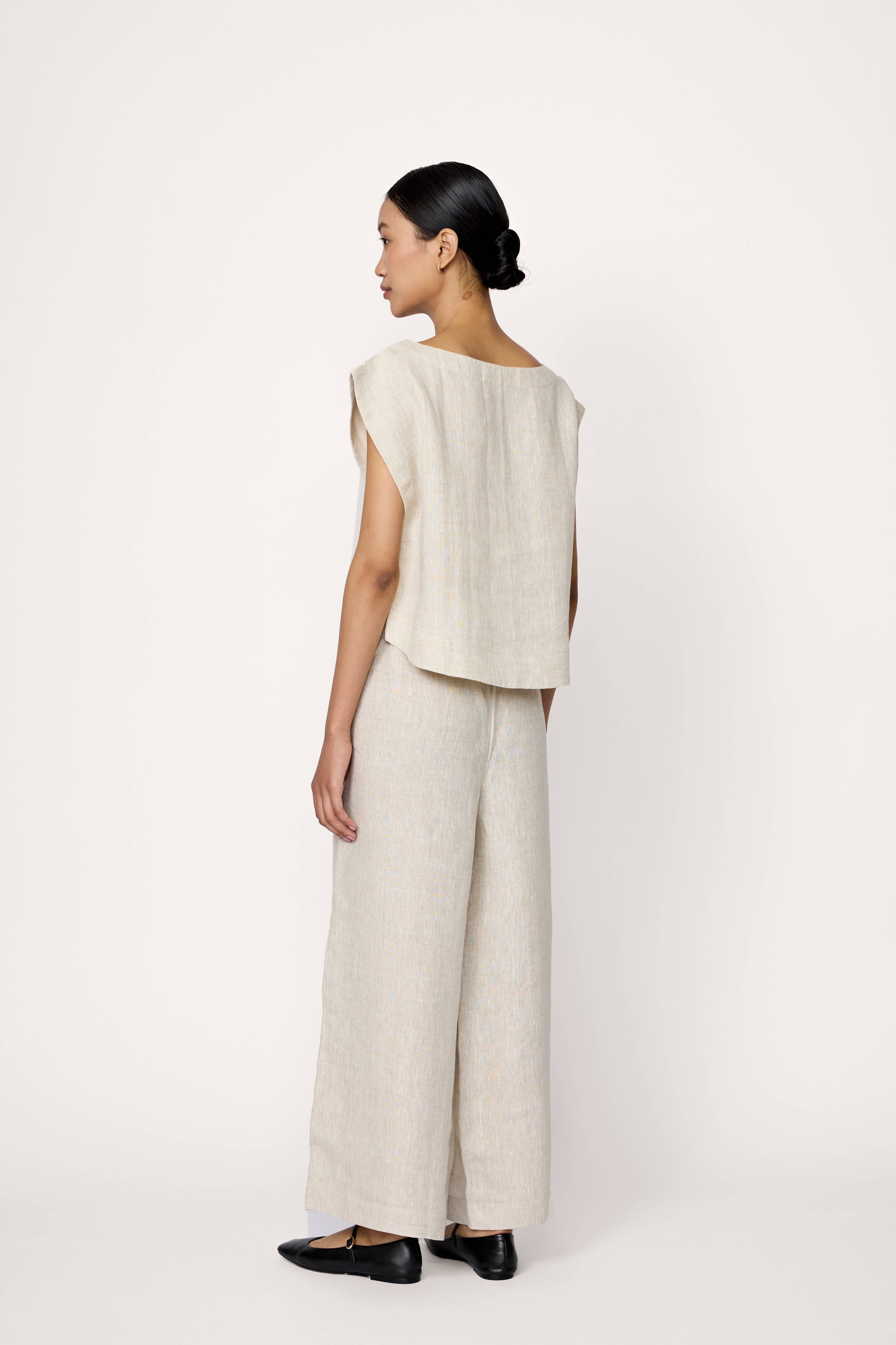 Everyday pant- Organic natural linen  for wholesale on Faire2