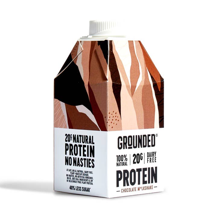 Grounded Drinks - Wholesale Protein/superfood powder - GROUNDED Choc Protein Milkshake. Vegan, 20g protein.0