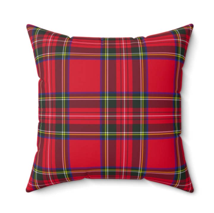 Peachy Pendants - Wholesale Throw/Decorative Pillow - Pillow -  Christmas Red Tartan Plaid0