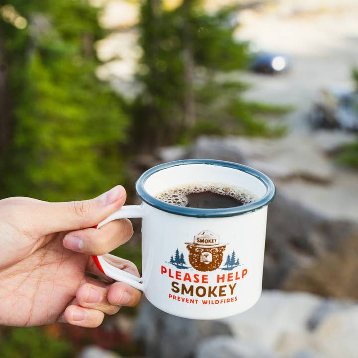 The Landmark Project - Wholesale Coffee Mug - Please Help Smokey Enamelware Mug