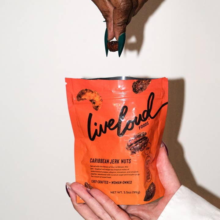 Live Loud Foods - Wholesale Nuts - Caribbean Jerk Seasoned Mixed Nuts