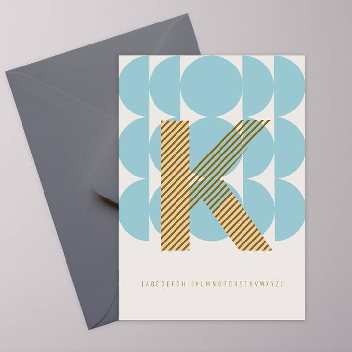 K Initial - kaart voor wholesale door LAZY DAY paper