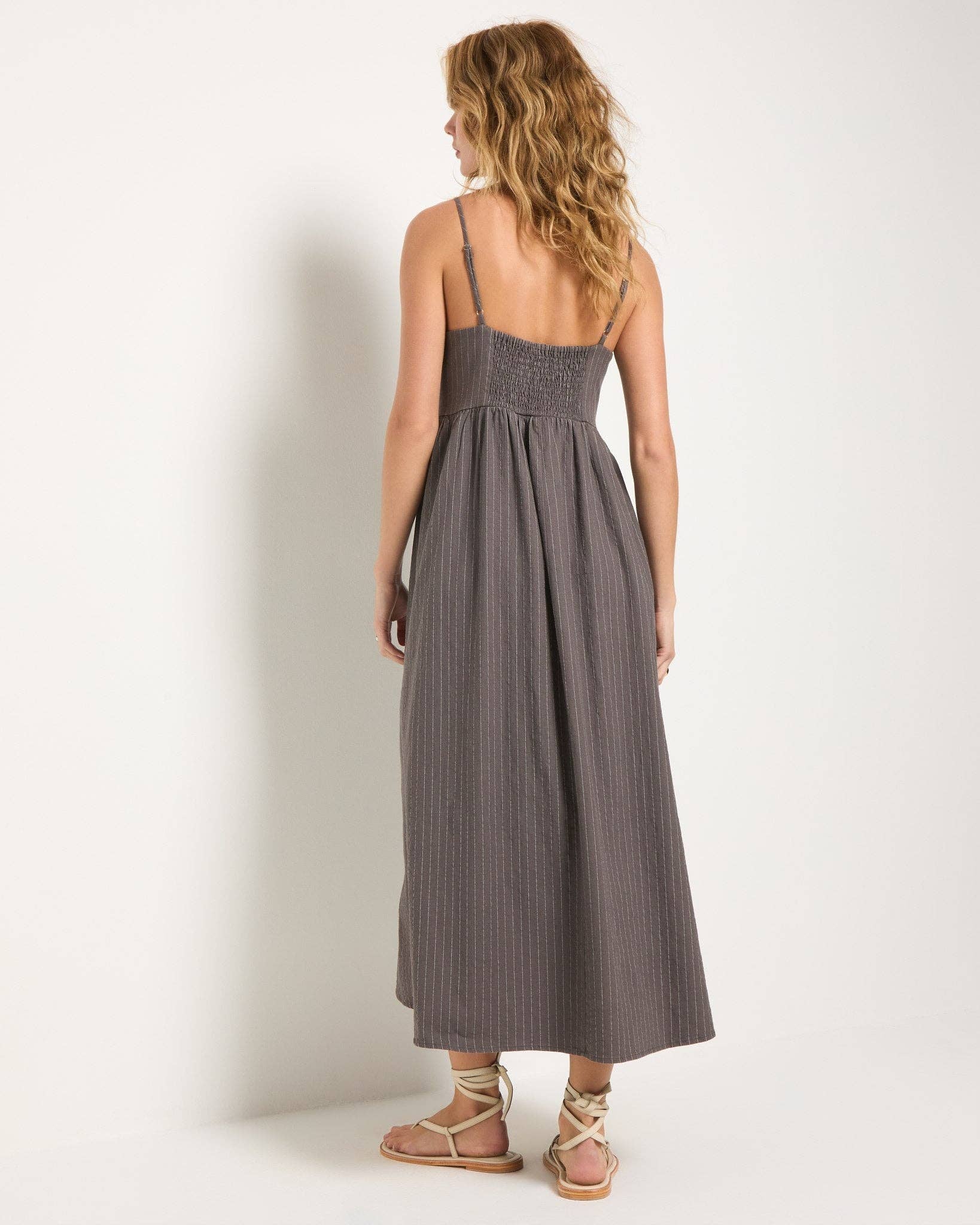 Seventy Eight and Sunny (SEAS) - Wholesale Dress - Women's - Shores Stripe Linen Maxi Dress1