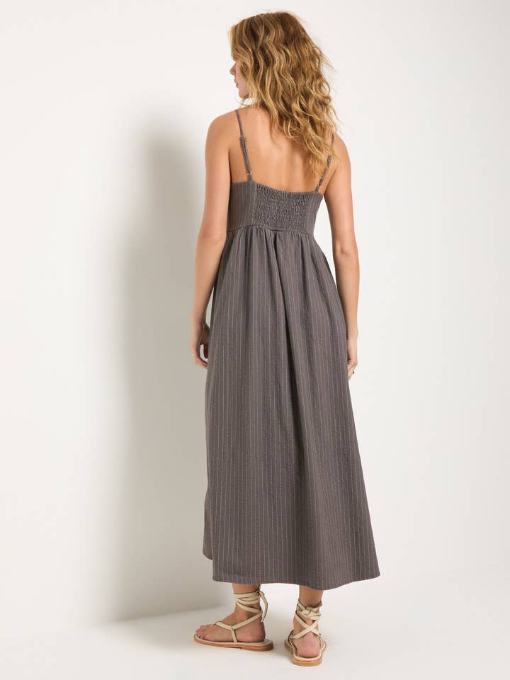 Seventy Eight and Sunny (SEAS) - Wholesale Dress - Women's - Shores Stripe Linen Maxi Dress1
