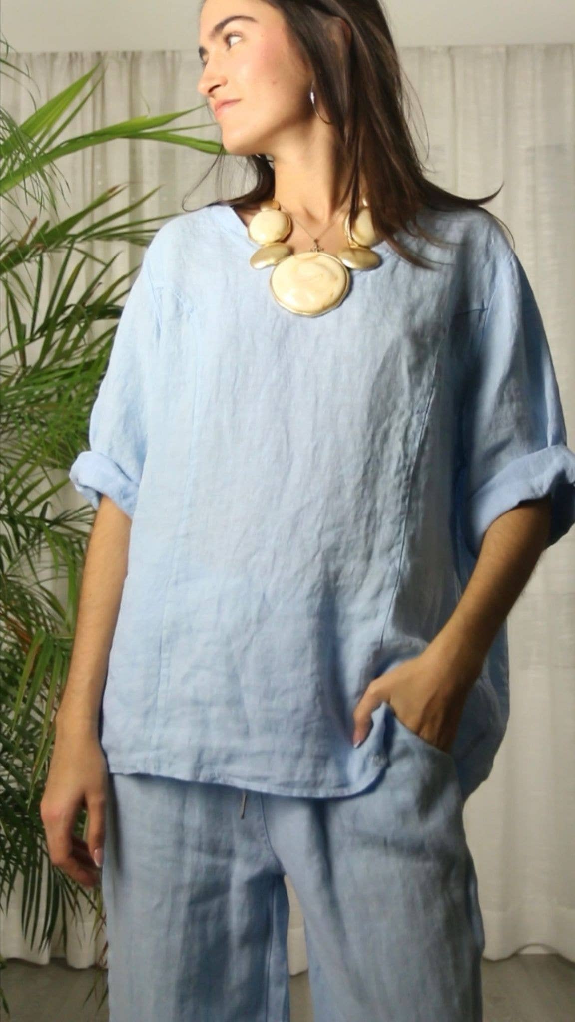 Linen & More - Wholesale Blouse - Women's - REF 822092 BLOUSE LINEN 100%2