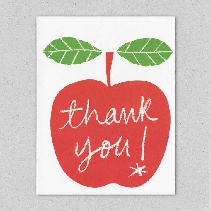 Apple Thank You Card for wholesale by Lisa Jones Studio