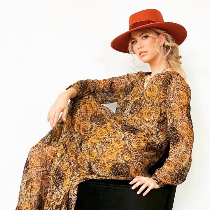 JOE & MEY Chapeaux Bonnet echarpe - Wholesale Fedora - Women's - Deby Long Edge 10.5 cm86