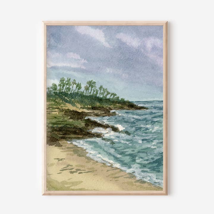 La Jolla | Impressão de Arte em Aquarela por atacado de Rebecca Sobbi Studio
