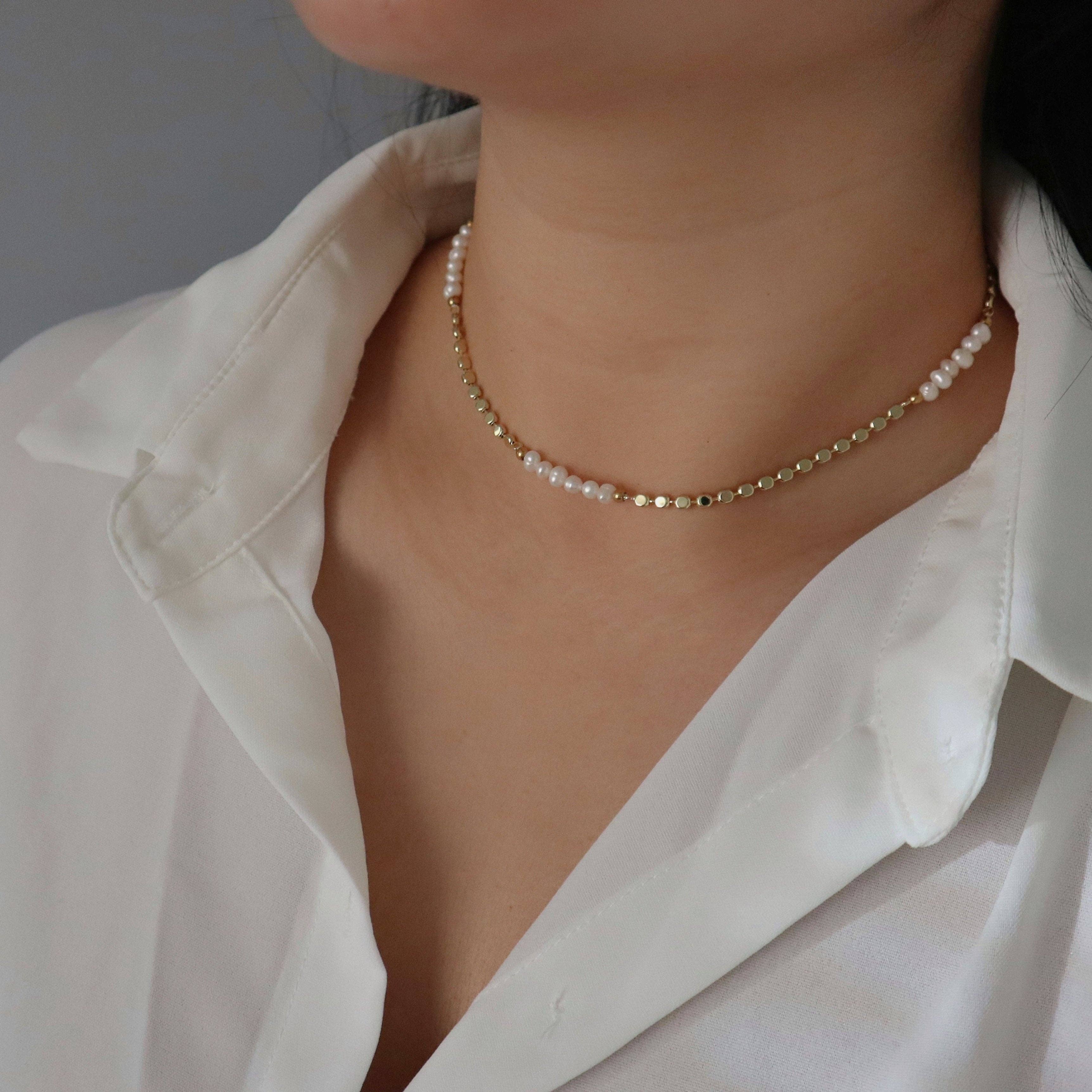 JESSA Jewelry - Wholesale Beaded/Pearl Necklace - Adeline Pearl Choker Necklace1