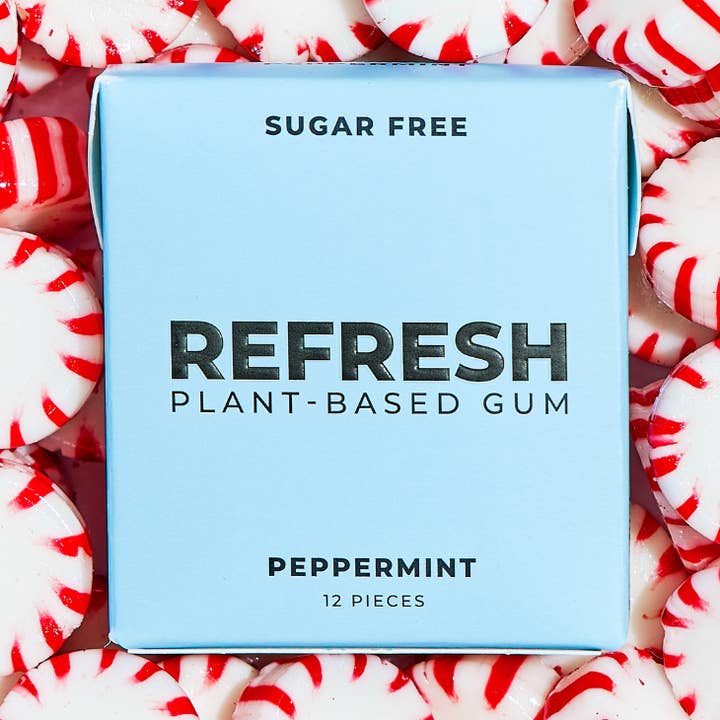 Peppermint Gum (12 Pack) for wholesale by Refresh Gum