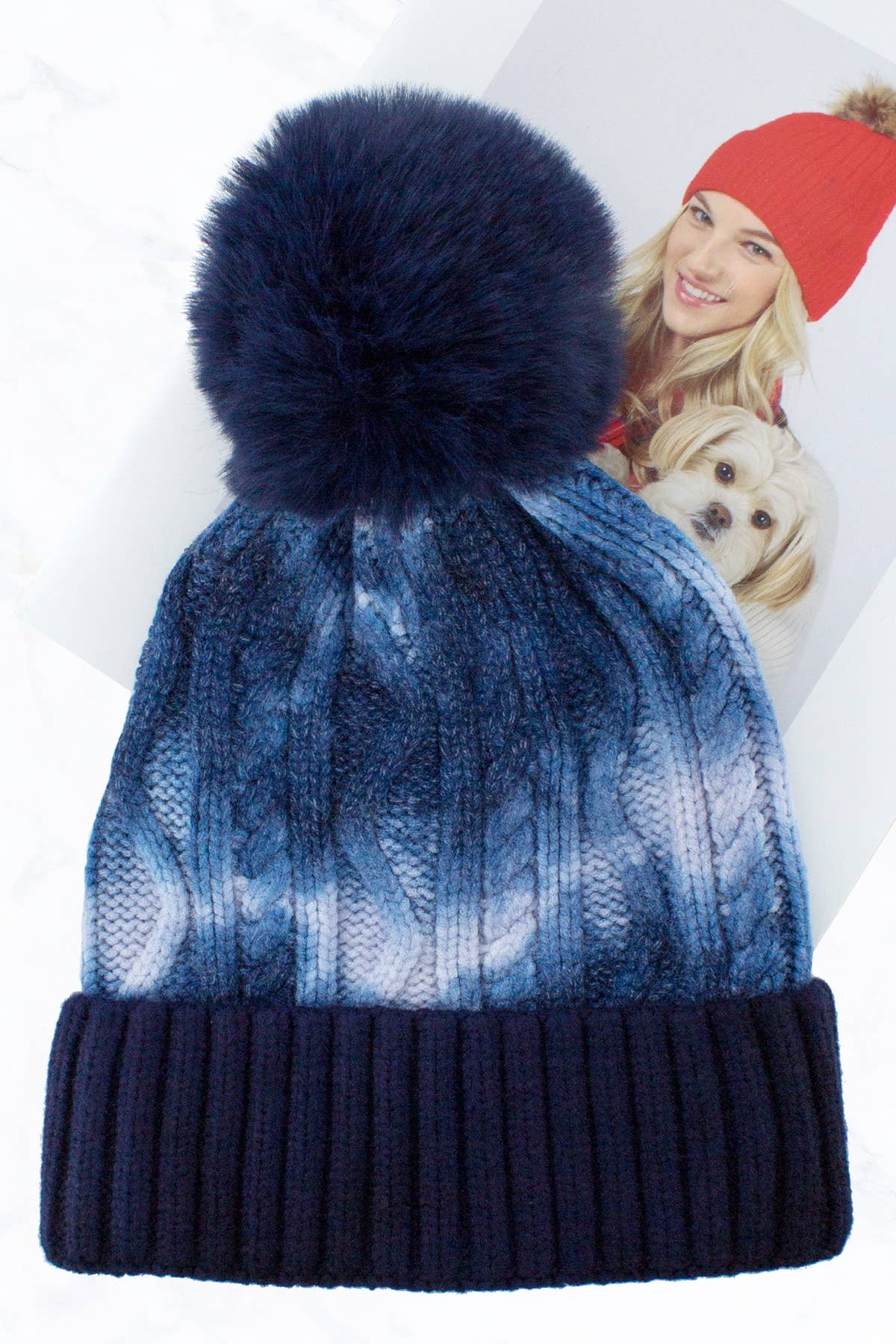 Suzie Q USA - Vente Bonnet – femme - Bonnet New Fashion Tie Dye POM6