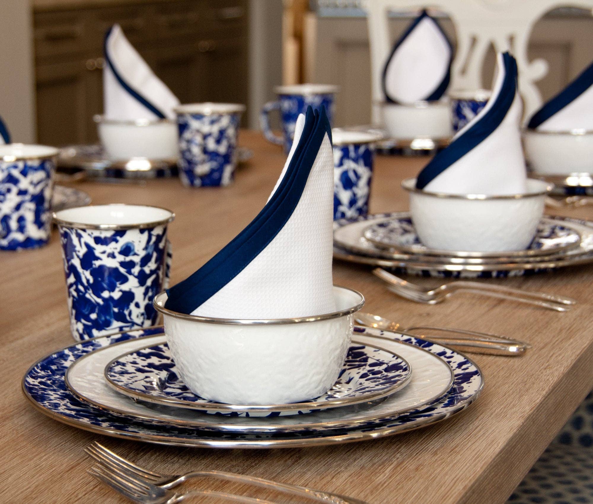 Crow Canyon Home - Wholesale Pan - Golden Rabbit Enamelware Swirl Roasting Pan9