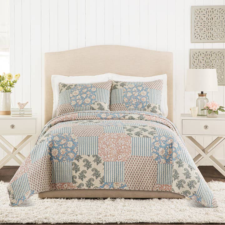 Peking Handicraft - Wholesale Bedding Set - Provencal Rose Quilt Set - 3 Pieces - MaryJane's Home