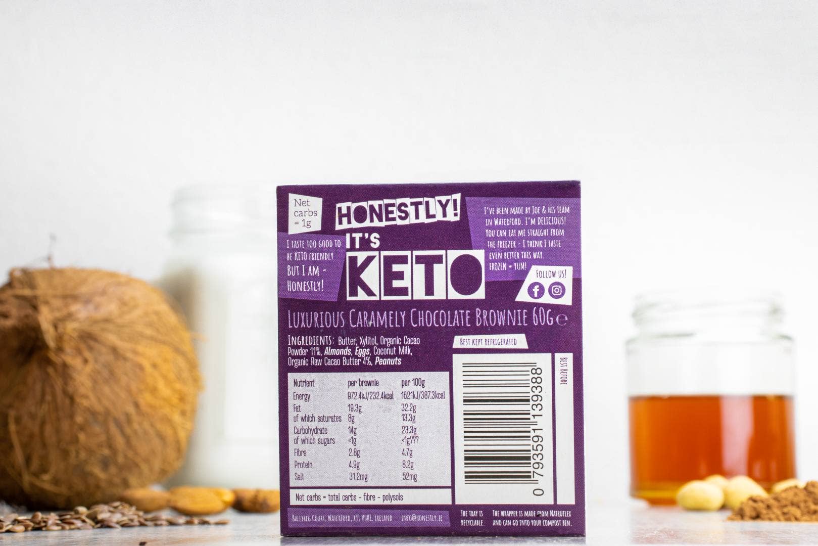 Honestly - Wholesale Brownie - Keto Chocolate Caramel Brownie1