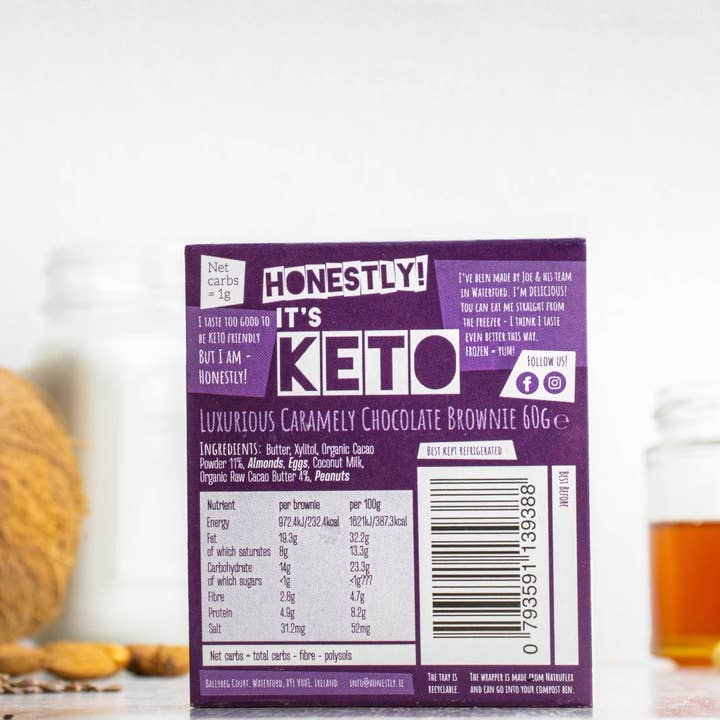 Honestly - Wholesale Brownie - Keto Chocolate Caramel Brownie1