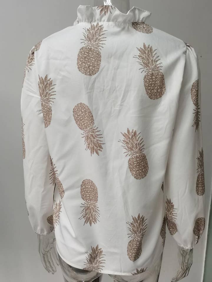 HIDDENBRAND - Wholesale Blouse - Women's - Long-sleeved blouse ruffled shirt16