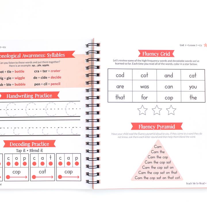 Paper Peony Press - Wholesale Education - Teach Me to Read: A Parent Guided Student Workbook for Kids2