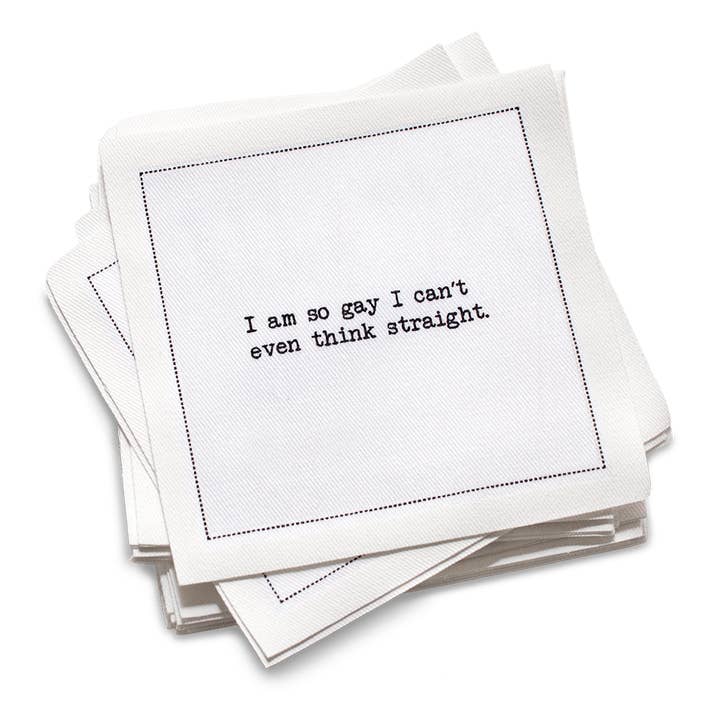 Five Star Napkins Inc. – wholesale Disposable napkin – Pride Quotes- White Cotton Cocktail Napkins x 50