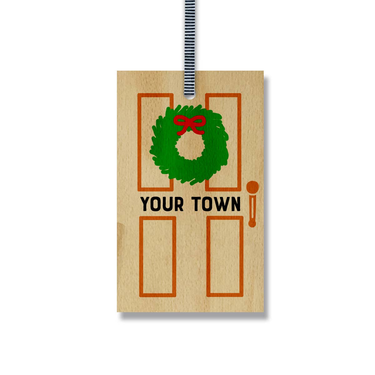 Rock Scissor Paper - Vendita all'ingrosso Decorazione - Decorazione Natalizia Porta d'Ingresso, Design con Nome della Città e Stato3