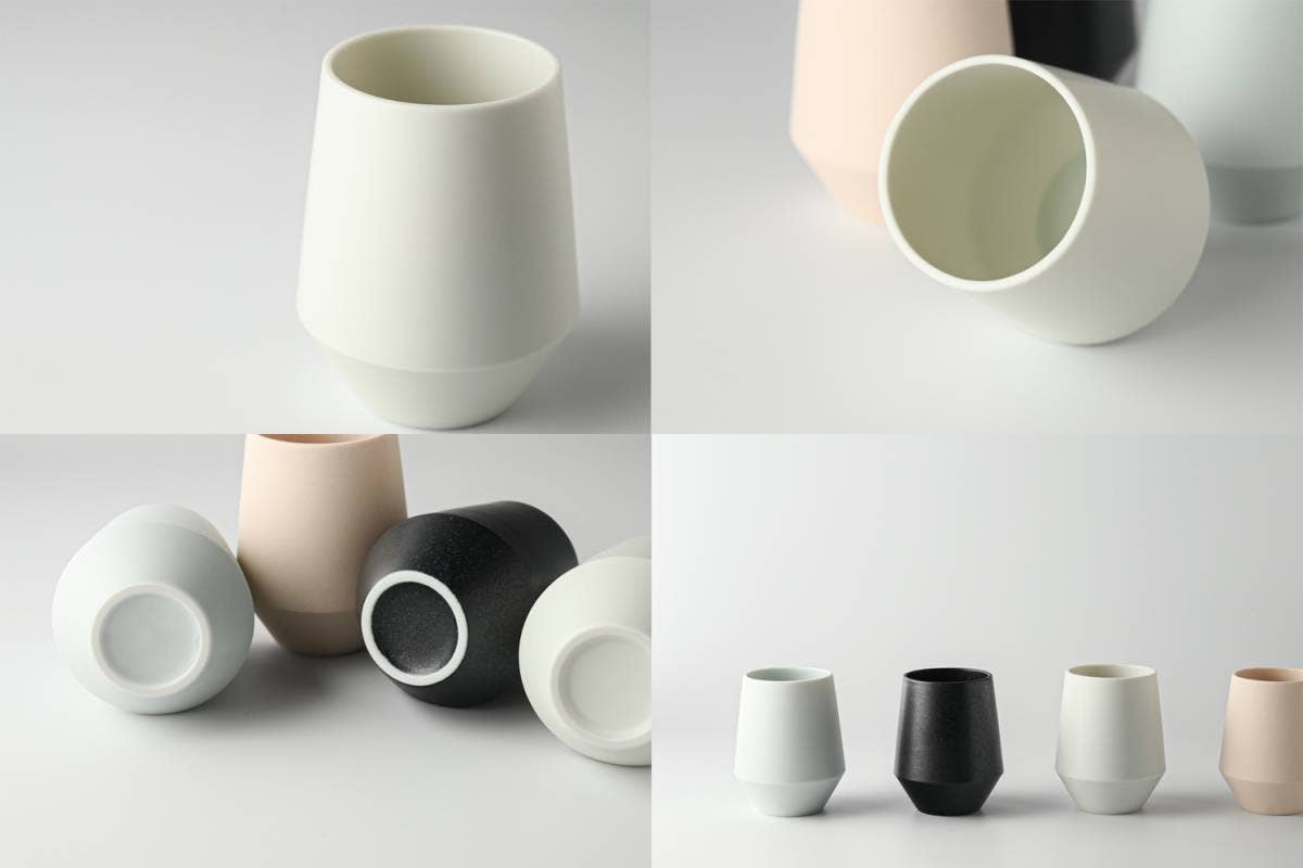 Yamani – wholesale Coffee/tea cup – Frustum Japanese Tea Cup - White1