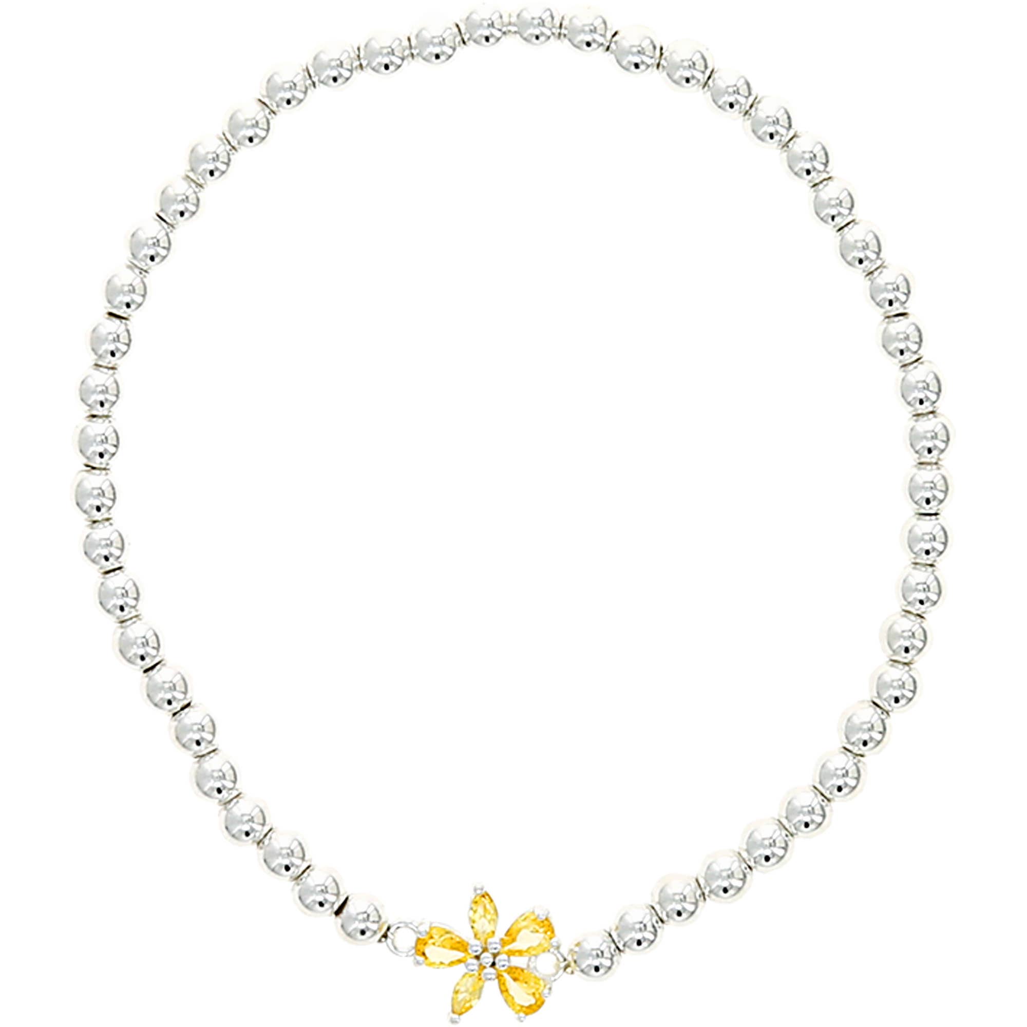 Pavilion – wholesale Beaded bracelet – The Best - Silver-Plated Cubic Zirconia Beaded Bracelet4