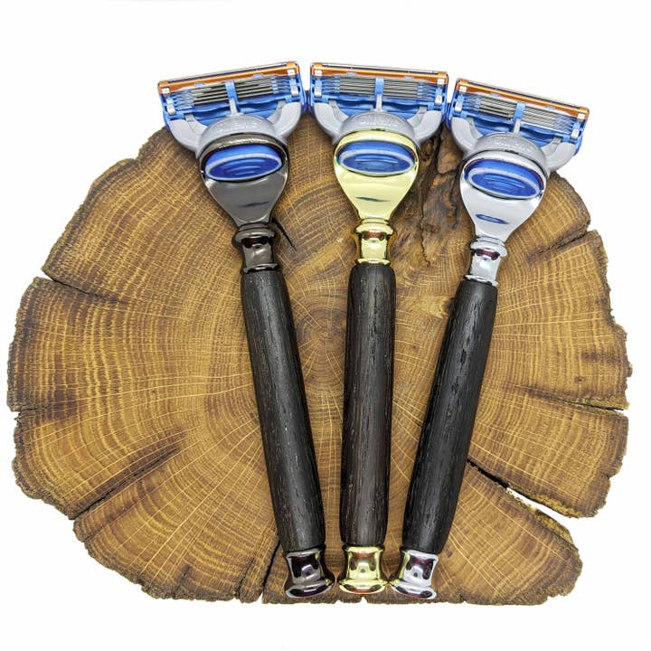 Bog and Brass - Vente Rasoir – homme - Rasoir Gillette Fusion Gold en chêne des marais irlandais3