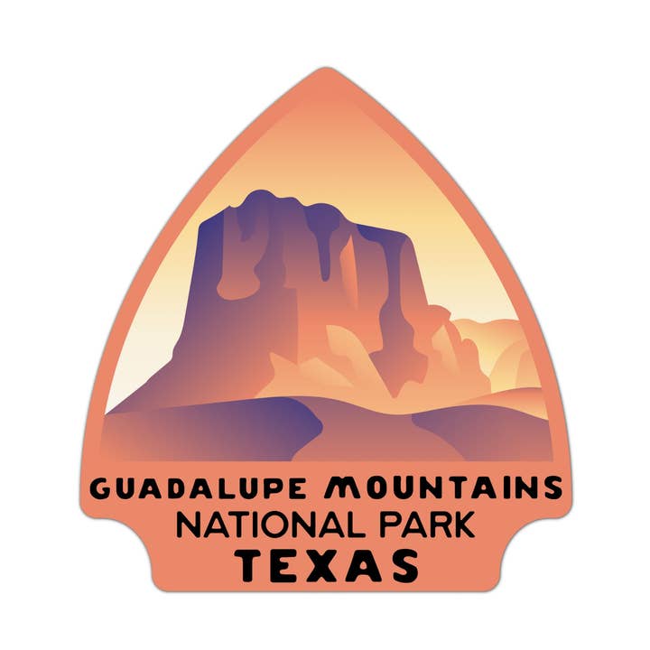 Guadalupe Mountains National Park Arrowhead Sticker for wholesale by National Park Obsessed LLC