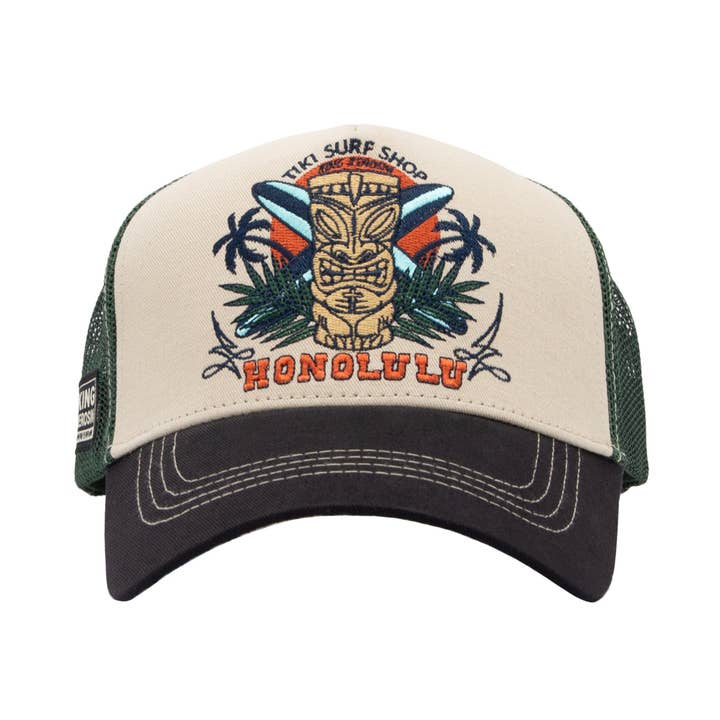 beige Honolulu Trucker Cap for wholesale on Faire1