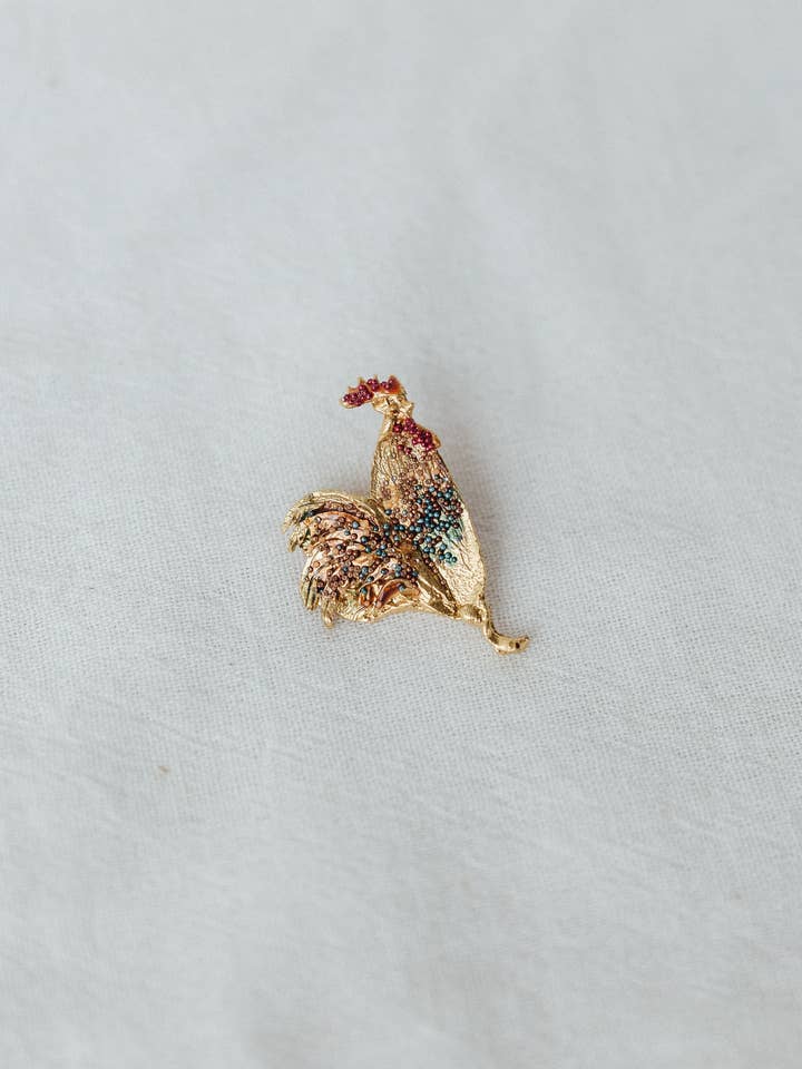 Rooster Brooch for wholesale by Câpâ