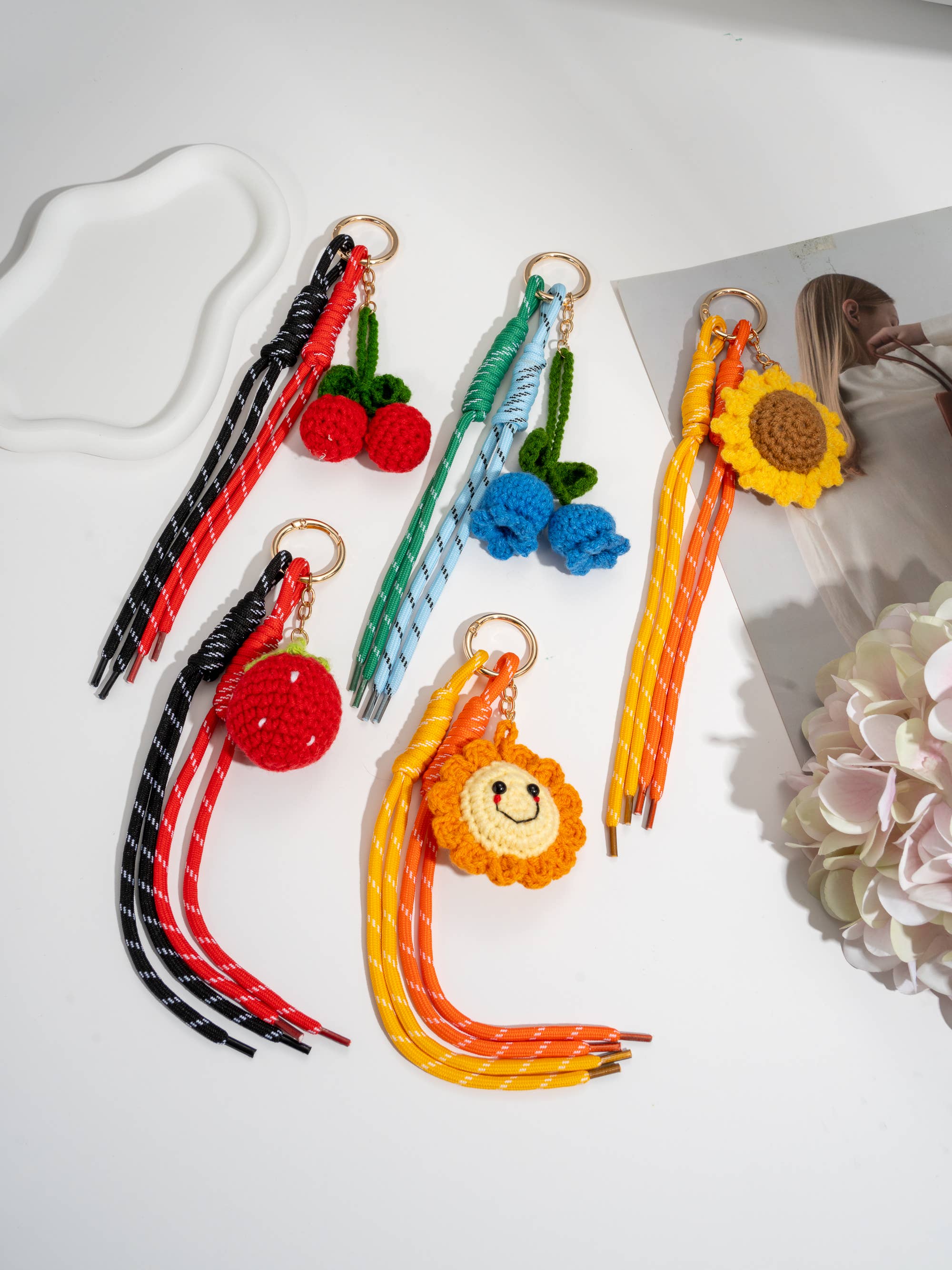 COSMOS - Wholesale Keychain - Women's - Sunflower Charm Keychain Radiant Sunny Jewel1