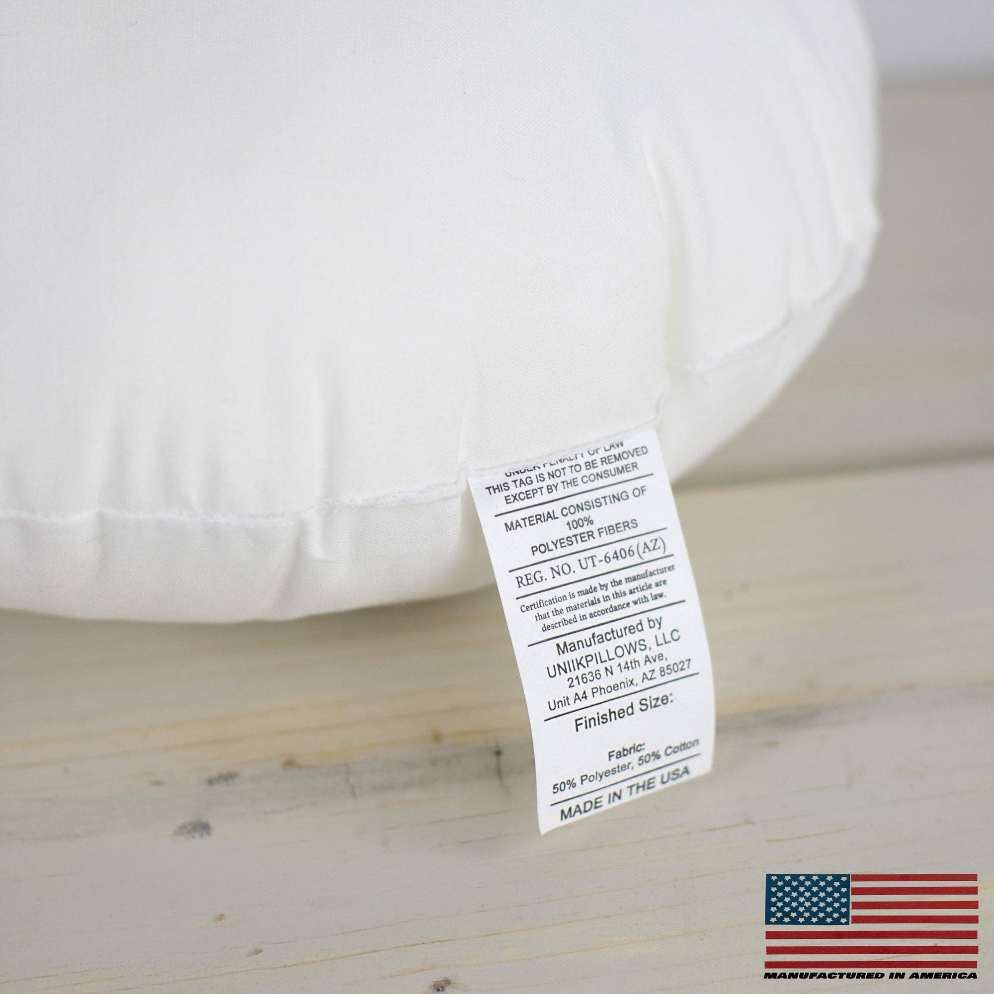 UniikPillows - Wholesale Pillow Insert - 32" | Round Angel Hair Insert | Indoor Outdoor Down Alternat3