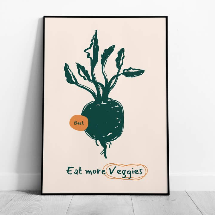 Eat More Veggies Kitchen Food - Rolled Poster Wall Art Print for wholesale by House Prints