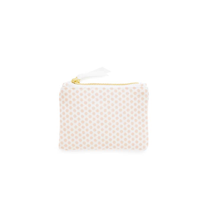 Pink Painted Dot Mini Pouch for wholesale by Sugar Paper
