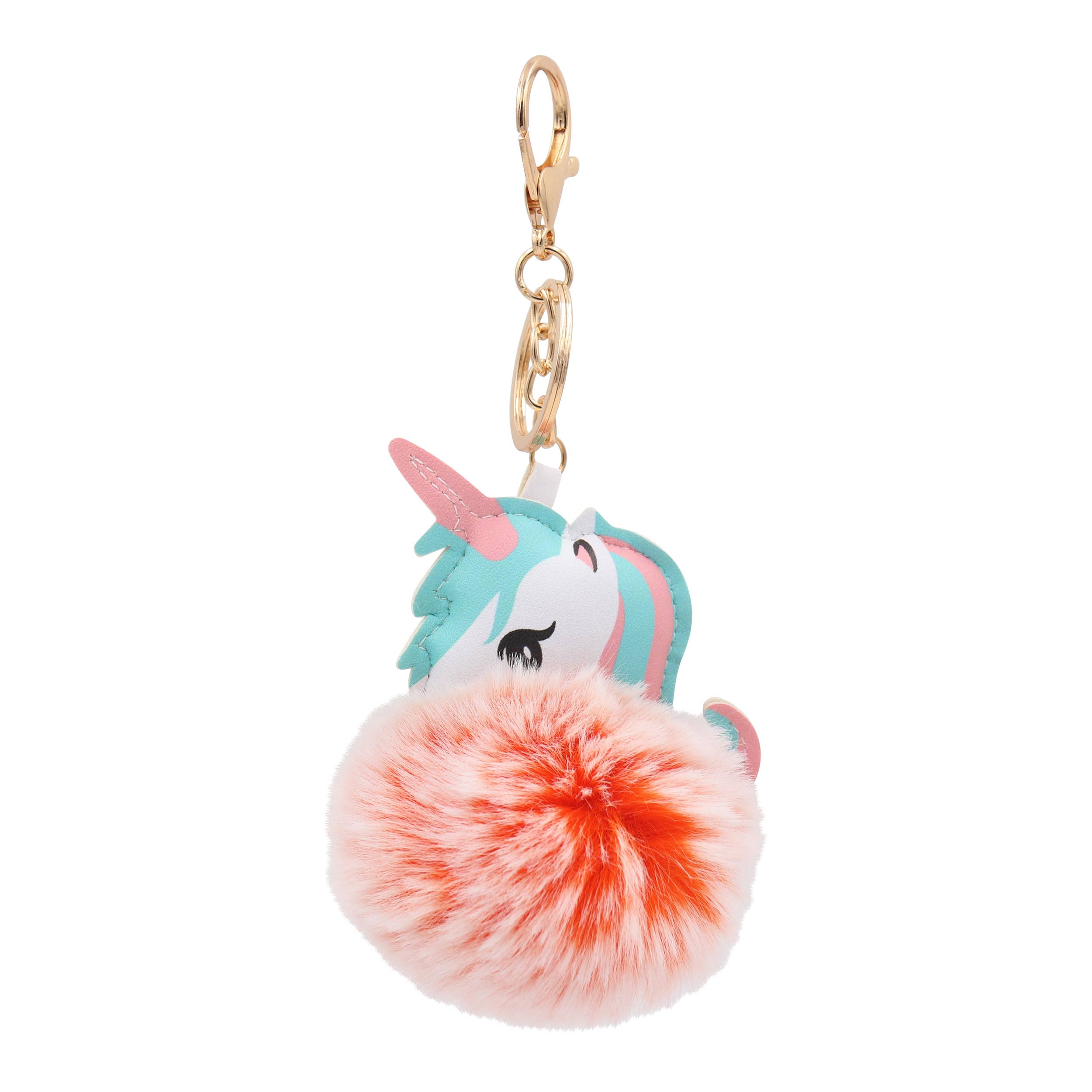 Real Sic - Wholesale Keychain - Unisex - Cute Animal Faux Fur Fluffy Fuzzy Pom Pom Keychain - Unicorn9