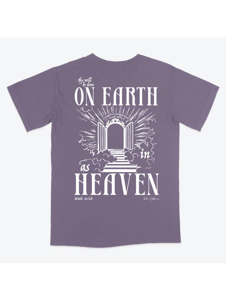 Rohi Clothing - Wholesale Screen Printed T-Shirt - Women's - Thy Kingdom Come Christian Graphic Tee in Wine WHOLESALE