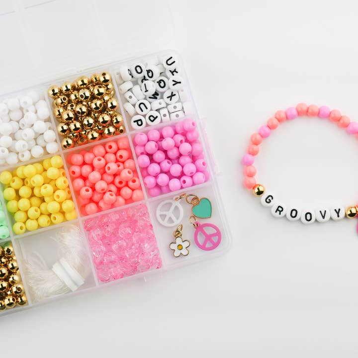 Stacked Sweetly - Wholesale DIY Jewelry - Kids - Groovy Goals DIY Stretchy Bracelet Craft Kit2