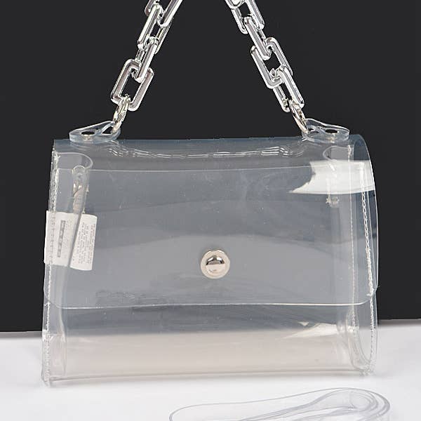 3AM BY H&D ACCESSORIES - Wholesale Crossbody Bag - Women's - Transparent Big Chain Bag7