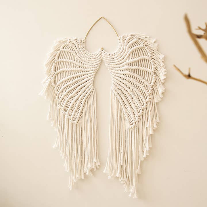 Bohemian Angel Wings Woven Macrame Tapestry Home Decor for wholesale by Ailly's garden